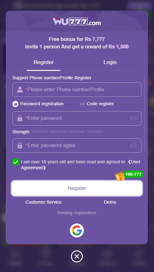 WU777 Login