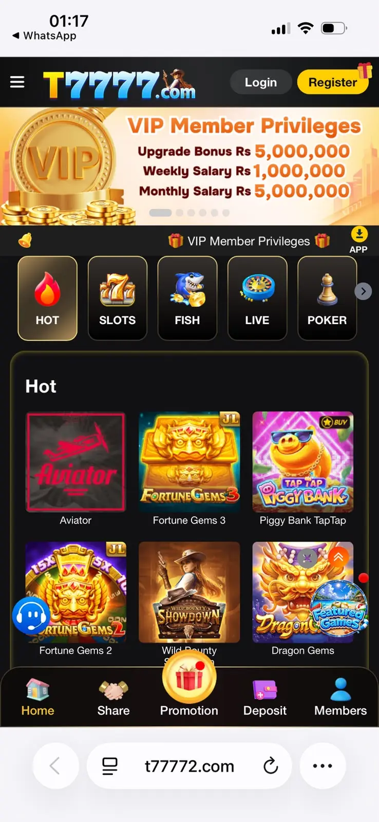T7777 game